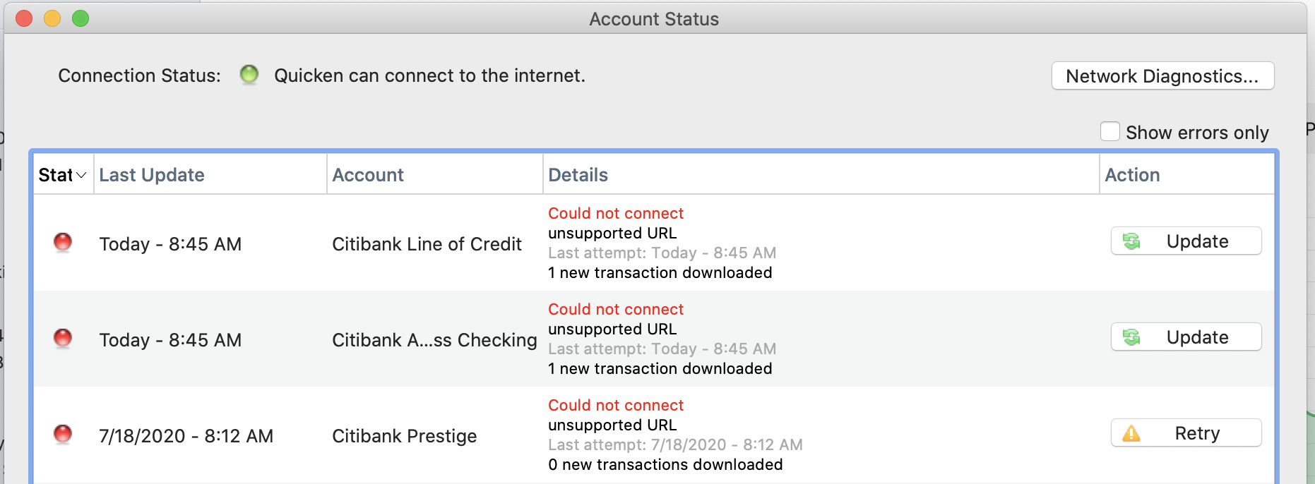 bank of america sync with quicken for mac